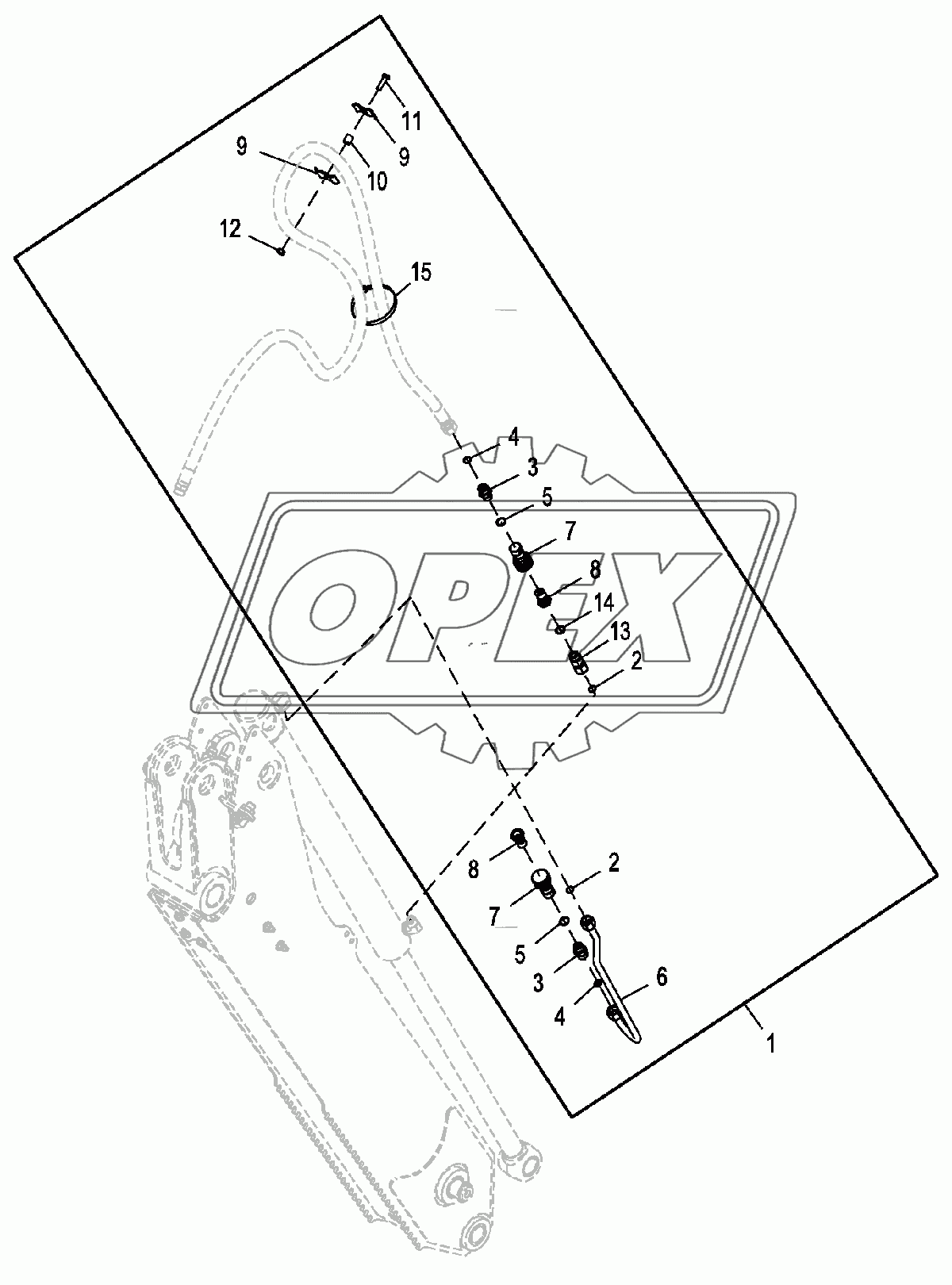 Комплект гидравлической системы шнека, телескопическая рукоять