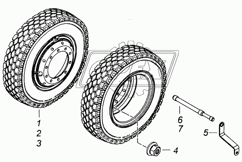 53215-3101003 Установка сдвоенных колес - Doubled disk wheels