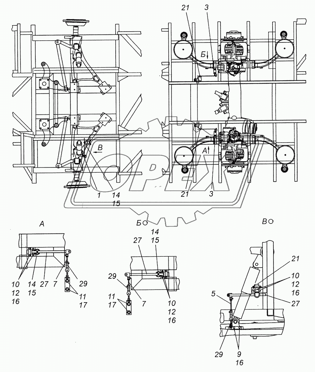 52974-4005002-12 Установка датчиков положения кузова