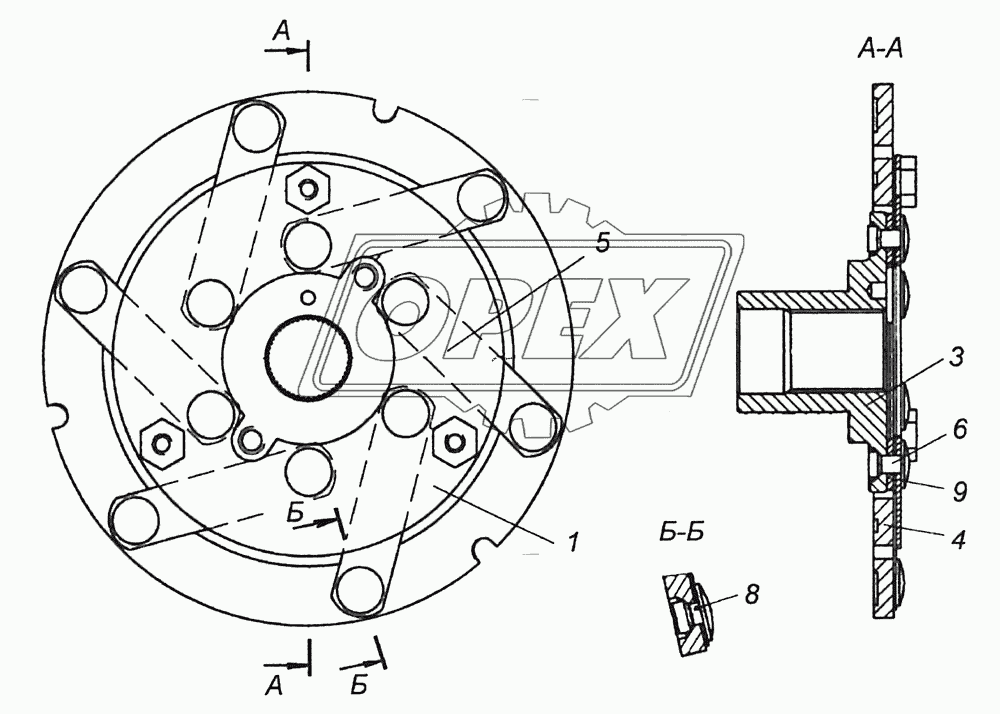 5297-1318520-01 Ступица с фрикционным диском