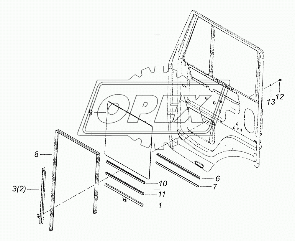 65115-6110005 Установка опускных стекол