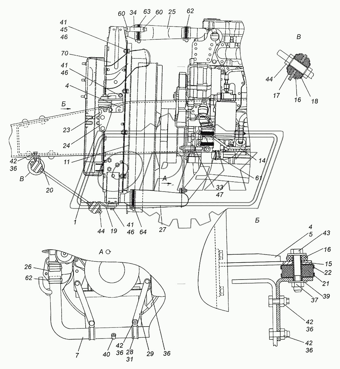 5308-1300023 Установка радиатора