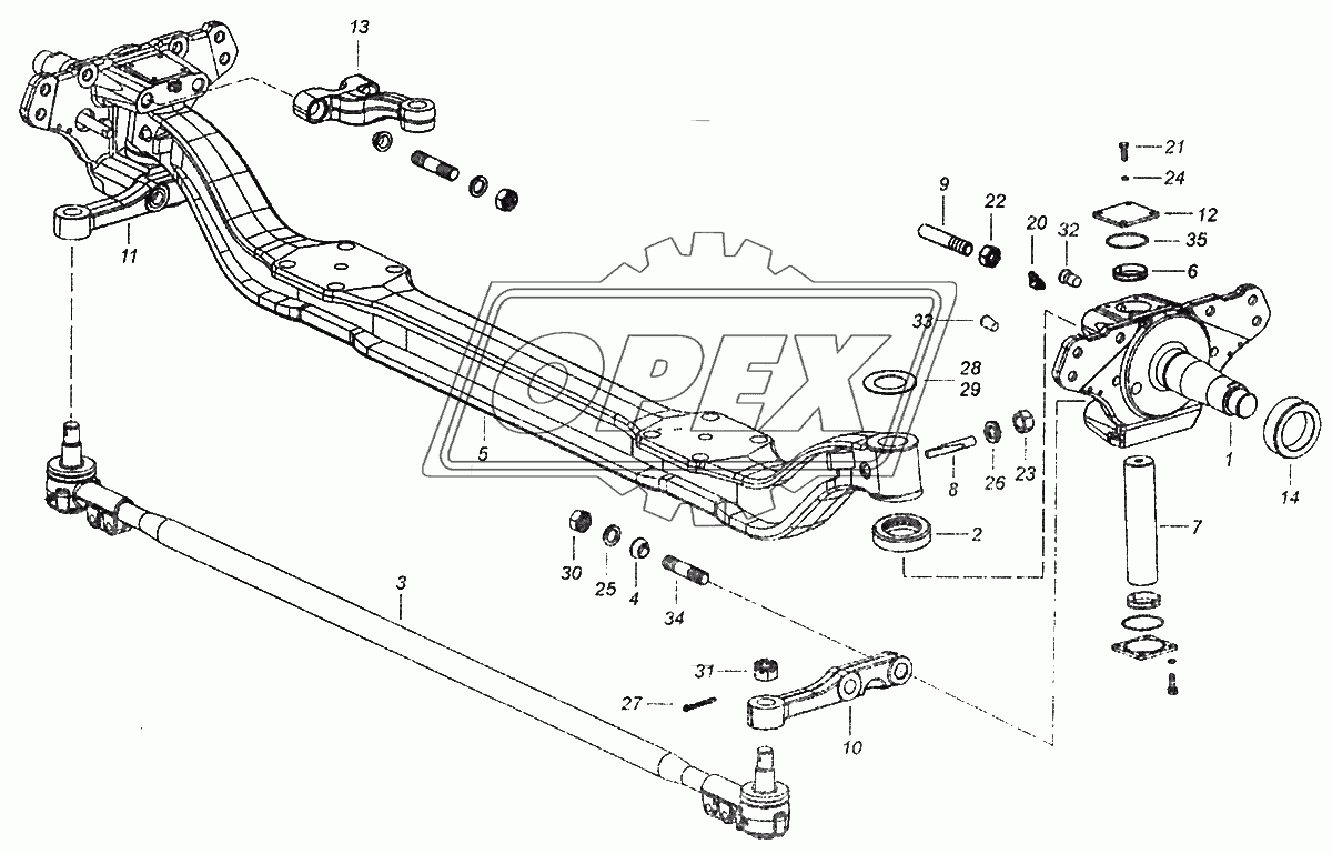 4308-3000015-50 Ось передняя