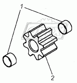 Шестерня ведомая масляного насоса