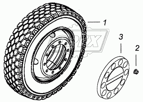 6460-3101002 Установка передних стальных колес
