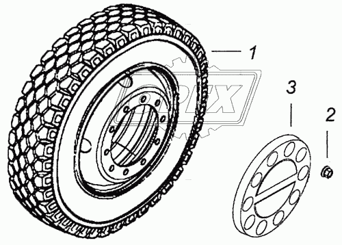 6460-3101002-10 Установка передних алюминиевых колес