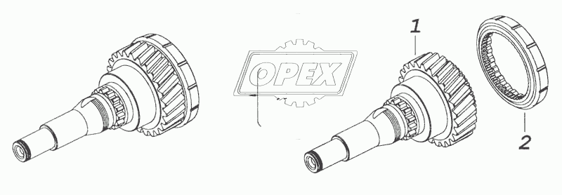 154.1701027 Вал первичный коробки передач с зубчатой муфтой