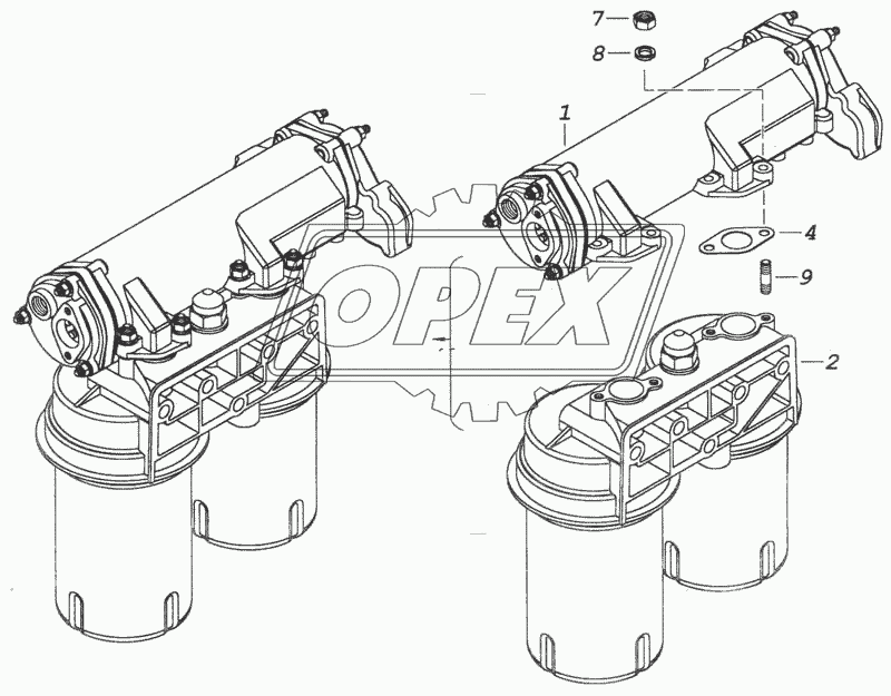 740.20-1012006 Фильтр масляный с теплообменником