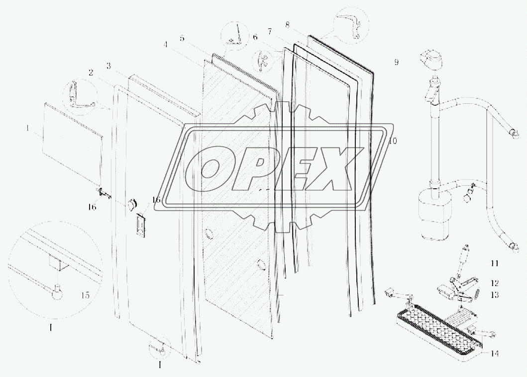 Central door mounting