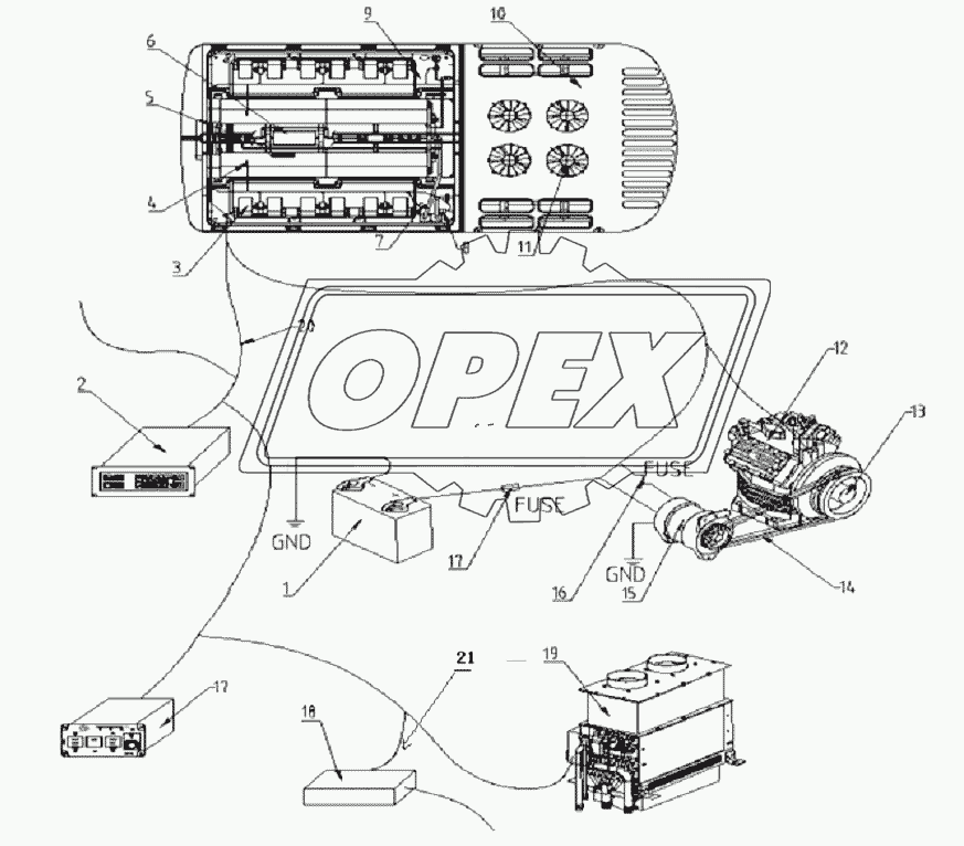 AIR CONDITIONER WIRING HARNESS SKETCH