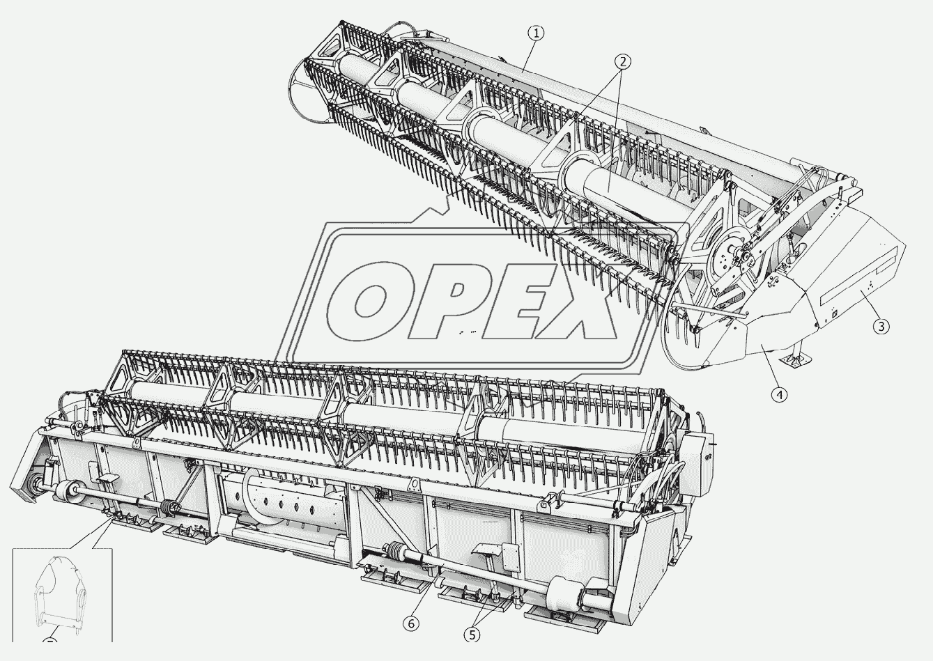 Общий вид жатки ЖСУ-700