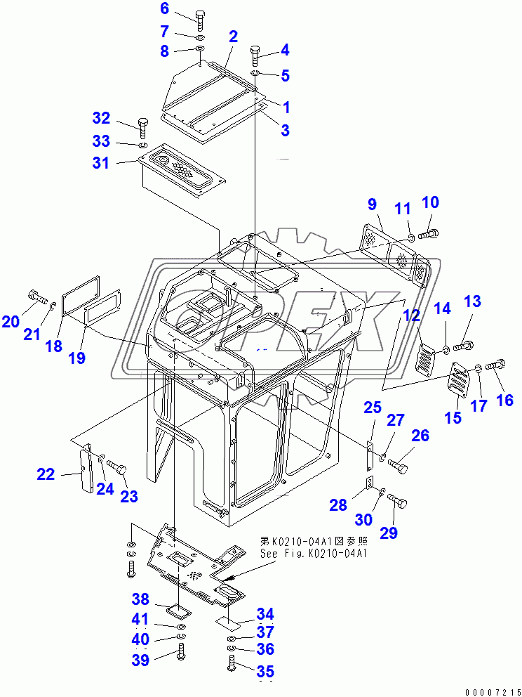  CAB (COVER) (FOR 140 ENGINE)(31586-)