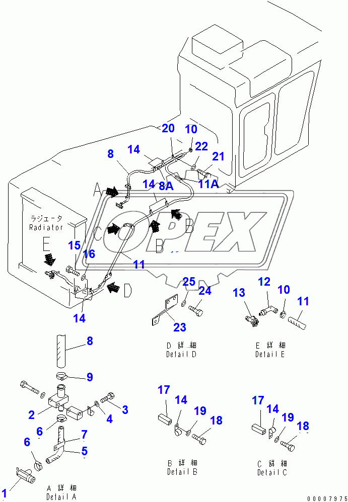  HEATER PIPING (FOR 140 ENGINE)(31586-)