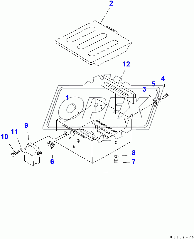  BATTERY COVER (FOR 140 ENGINE)(31586-)