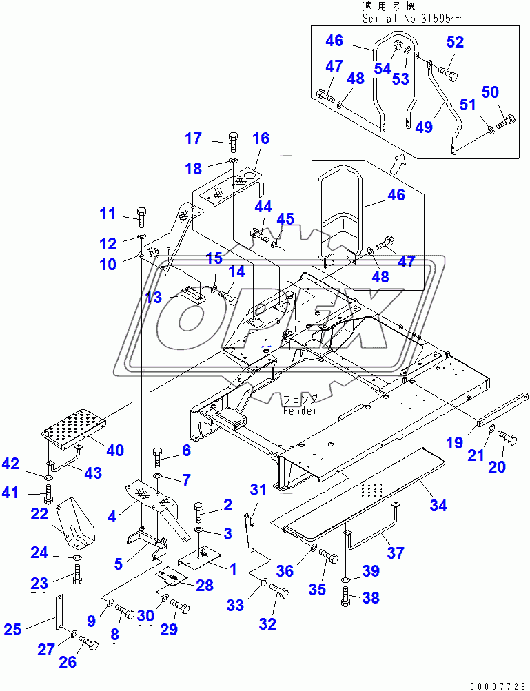  FENDER PLATE (FOR 140 ENGINE)(31593-)