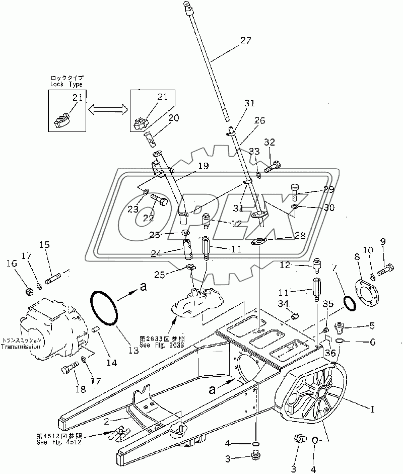  STEERING CASE AND MAIN FRAME (35001-)