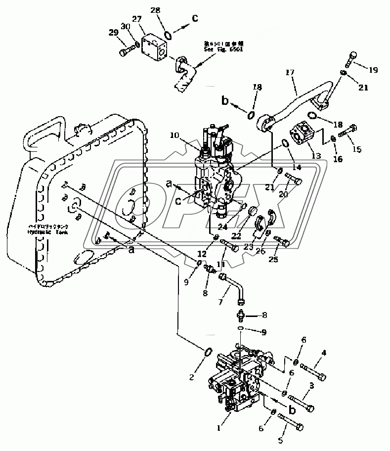 WORK EQUIPMENT VALVE MOUNT (WITH RIPPER)(35001-)