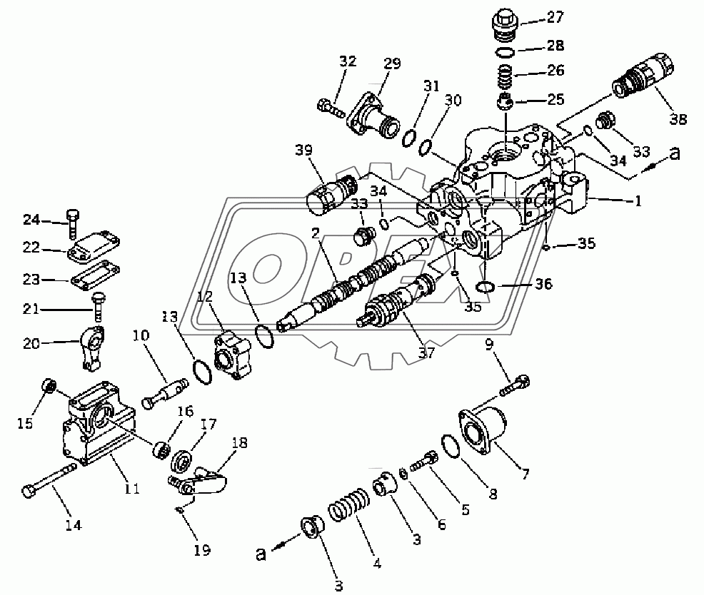 RIPPER CONTROL VALVE (1/2)(35001-)