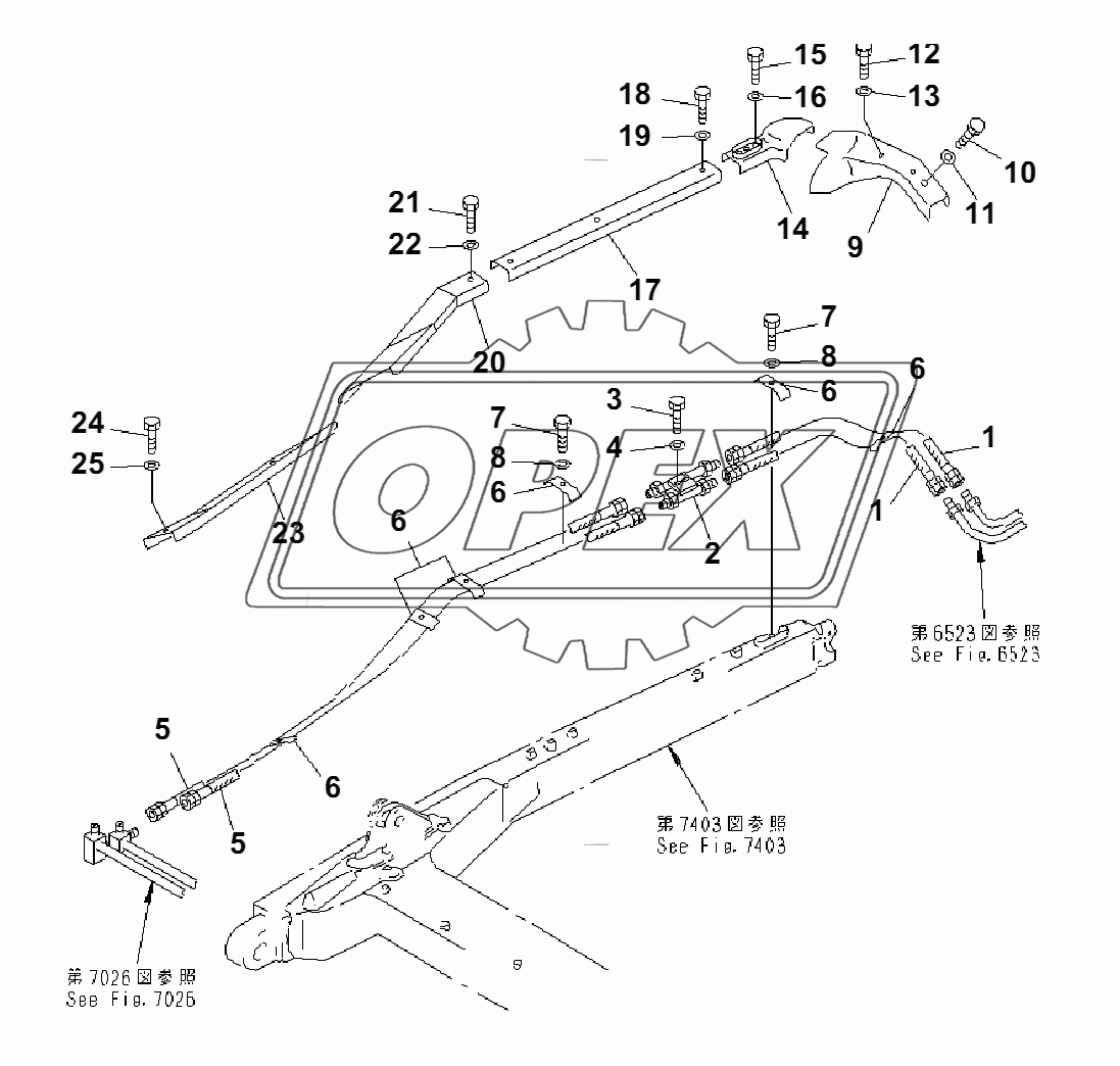 BLADE TRIMMING CYLINDER PIPING (1/2)(36441-)