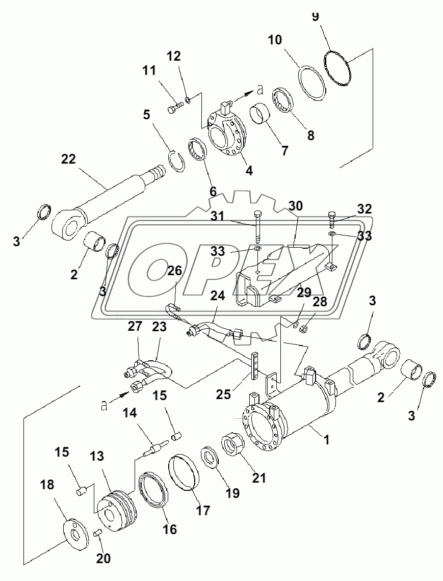 MECHANICAL ANGLE POWER TILT CYLINDER(35001-)