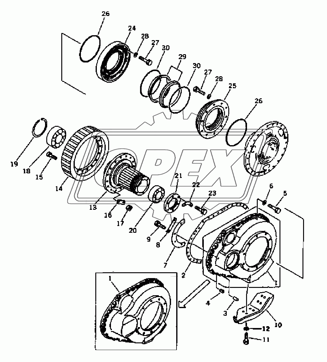 FINAL DRIVE CASE AND GEAR (2/2)(35001-)