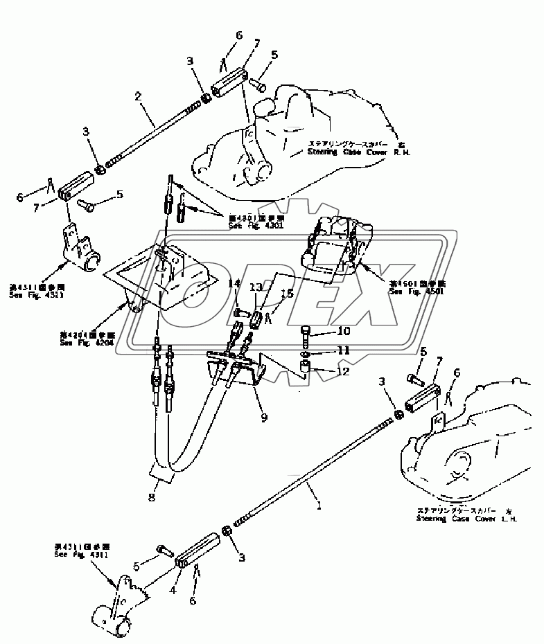 STEERING AND BRAKE LINKAGE (2/2)(35001-)