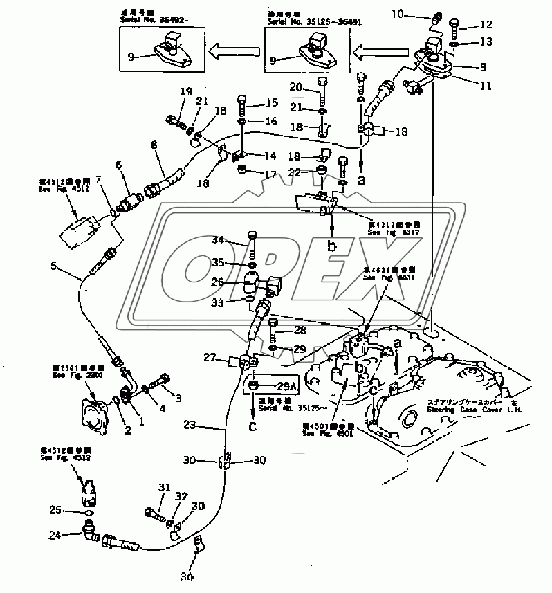 STEERING PIPING (3/3)(35001-)