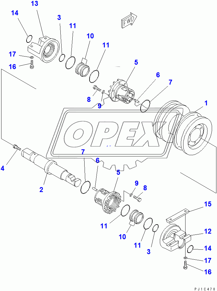  TRACK ROLLER (DOUBLE FLANGE)