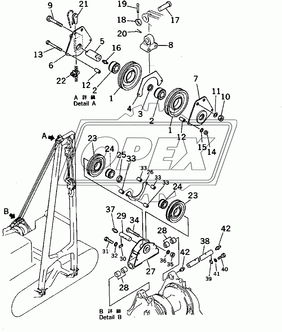  SHEAVE BLOCK (WITH WINCH SAFETY DEVICE)(37613-)