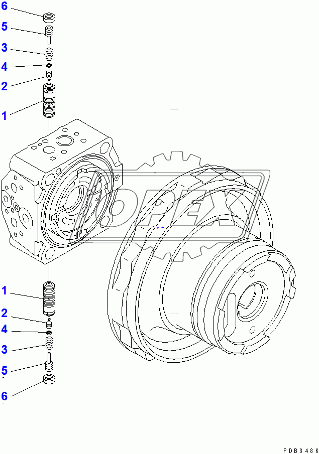  TRAVEL MOTOR (3/3)(91087-)