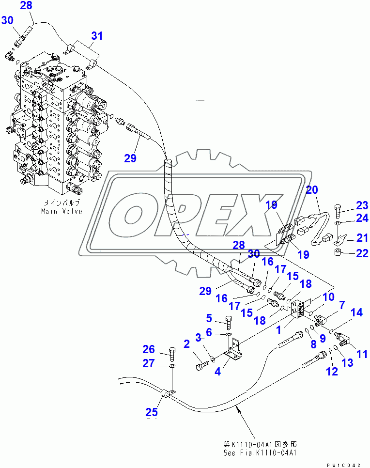  PPC MAIN PIPING (BLOCK) (1 ACTUATOR)