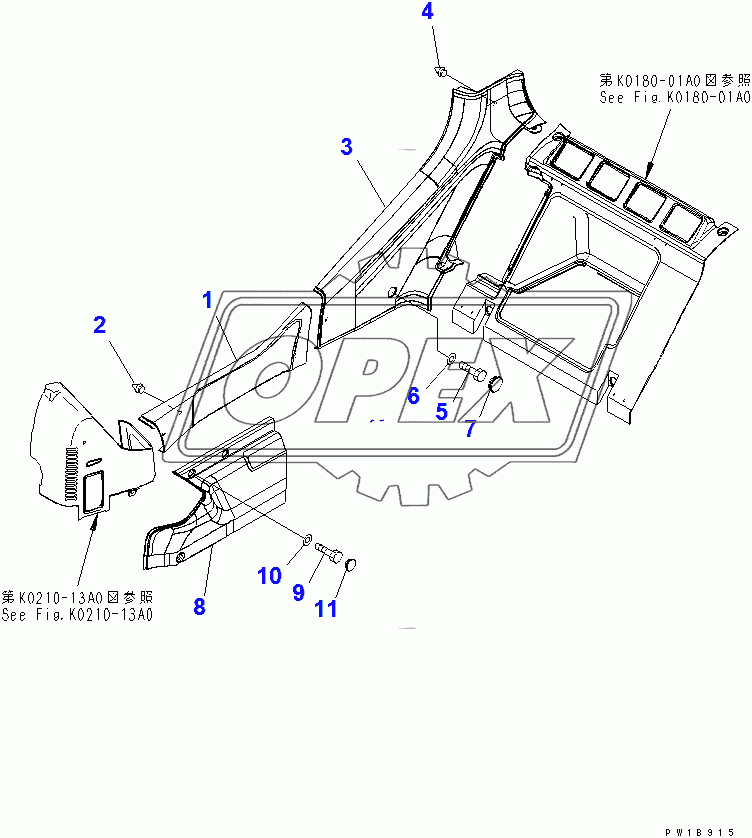  OPERATOR'S CAB (COVER)(200001-250000)