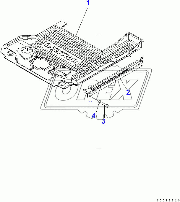  FLOOR MAT (1 ACTUATOR)(250001-)