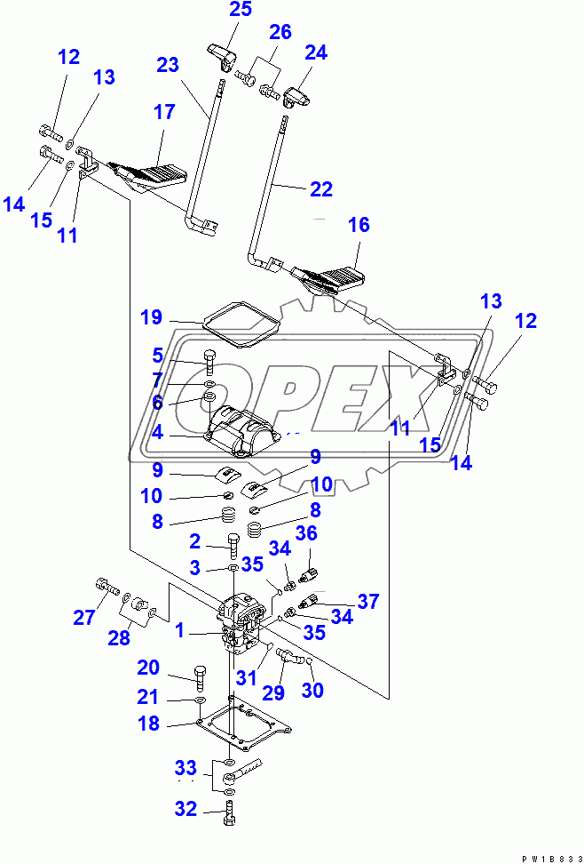  FLOOR FRAME (TRAVEL CONTROL)(200001-250000)