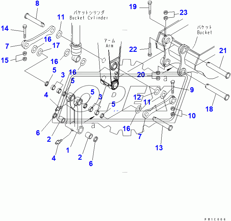  BUCKET LINK KIT (FOR ADDITIONAL PIPING)