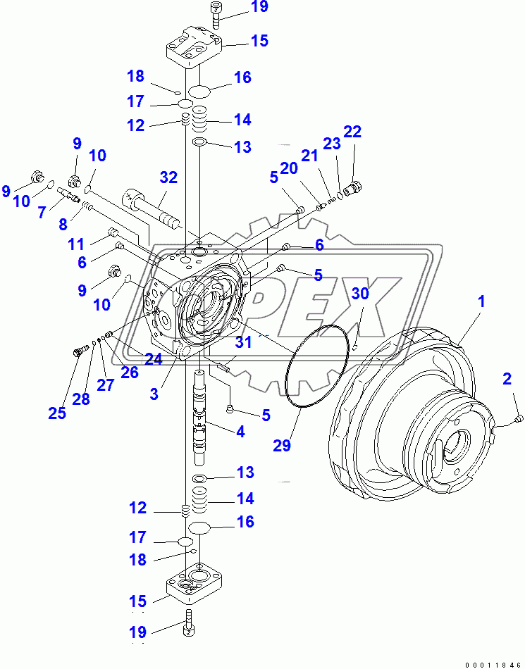  TRAVEL MOTOR (1/3)