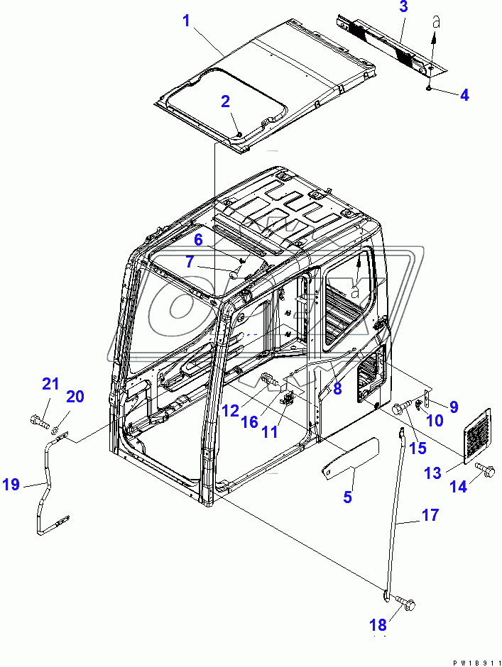  OPERATOR'S CAB (ACCESSORIES)(200001-250000)