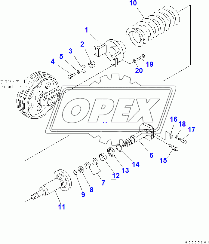  IDLER CUSHION (BLADE SPEC.)(203738-)