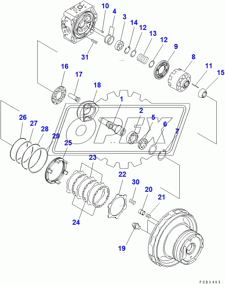  TRAVEL MOTOR (2/3)