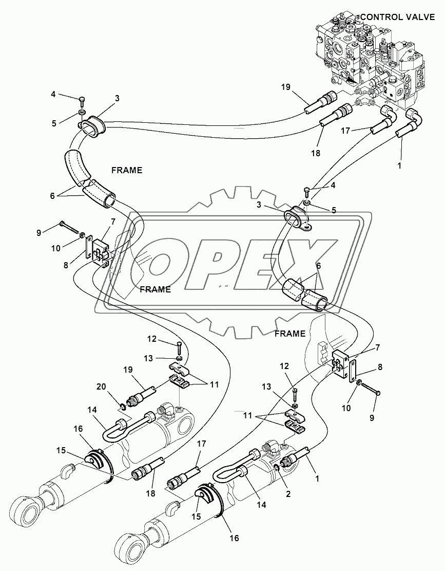 HYDRAULIC PIPING (SHOVEL LIFTING CYLINDER LINE)