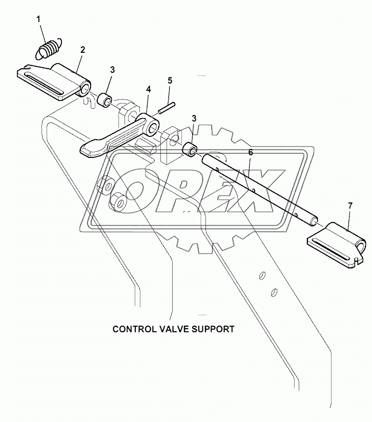 LOCK LEVER BACKHOE CONTROL (WITH MECHANICAL CONTROL)