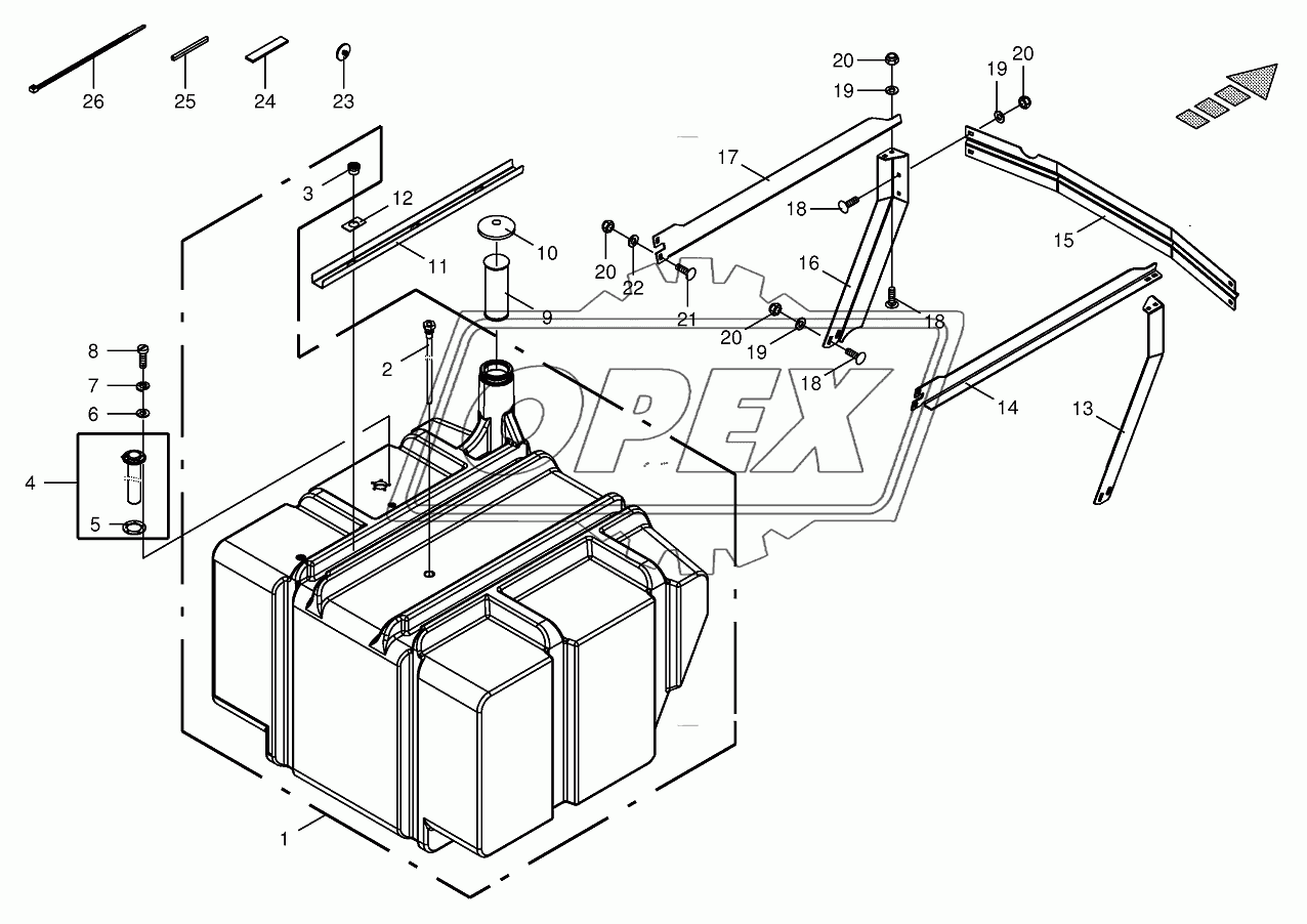 Diesel fuel tank