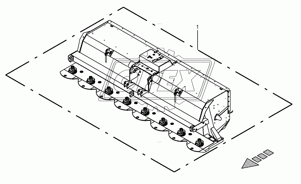 Per mower unit lateral (CV)