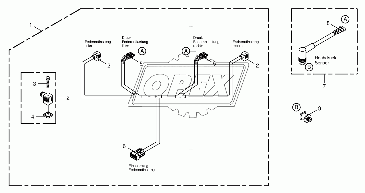 Wiring Harness-spring compensation