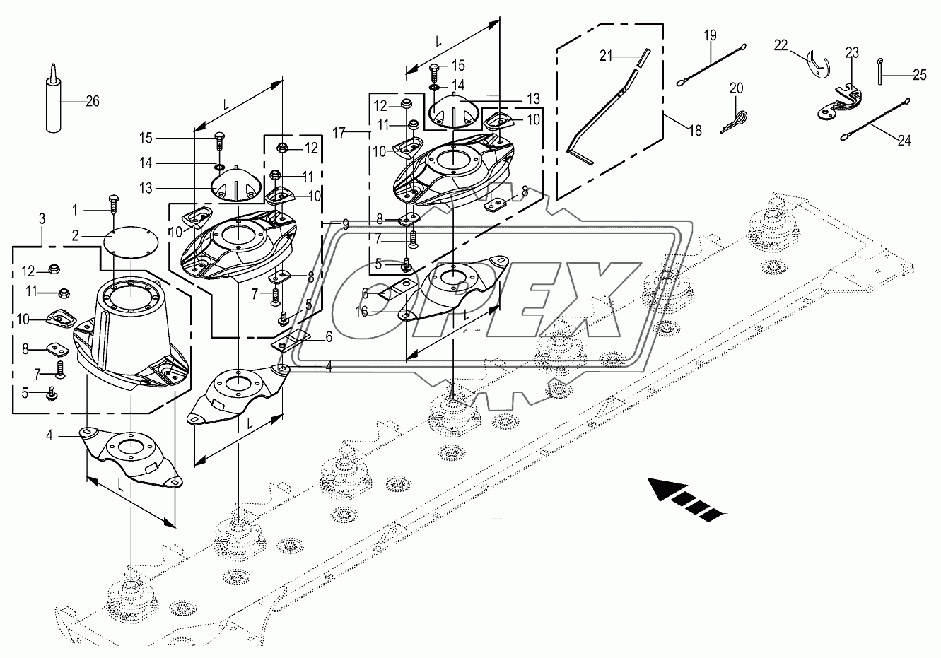 Blade quick coupler-front