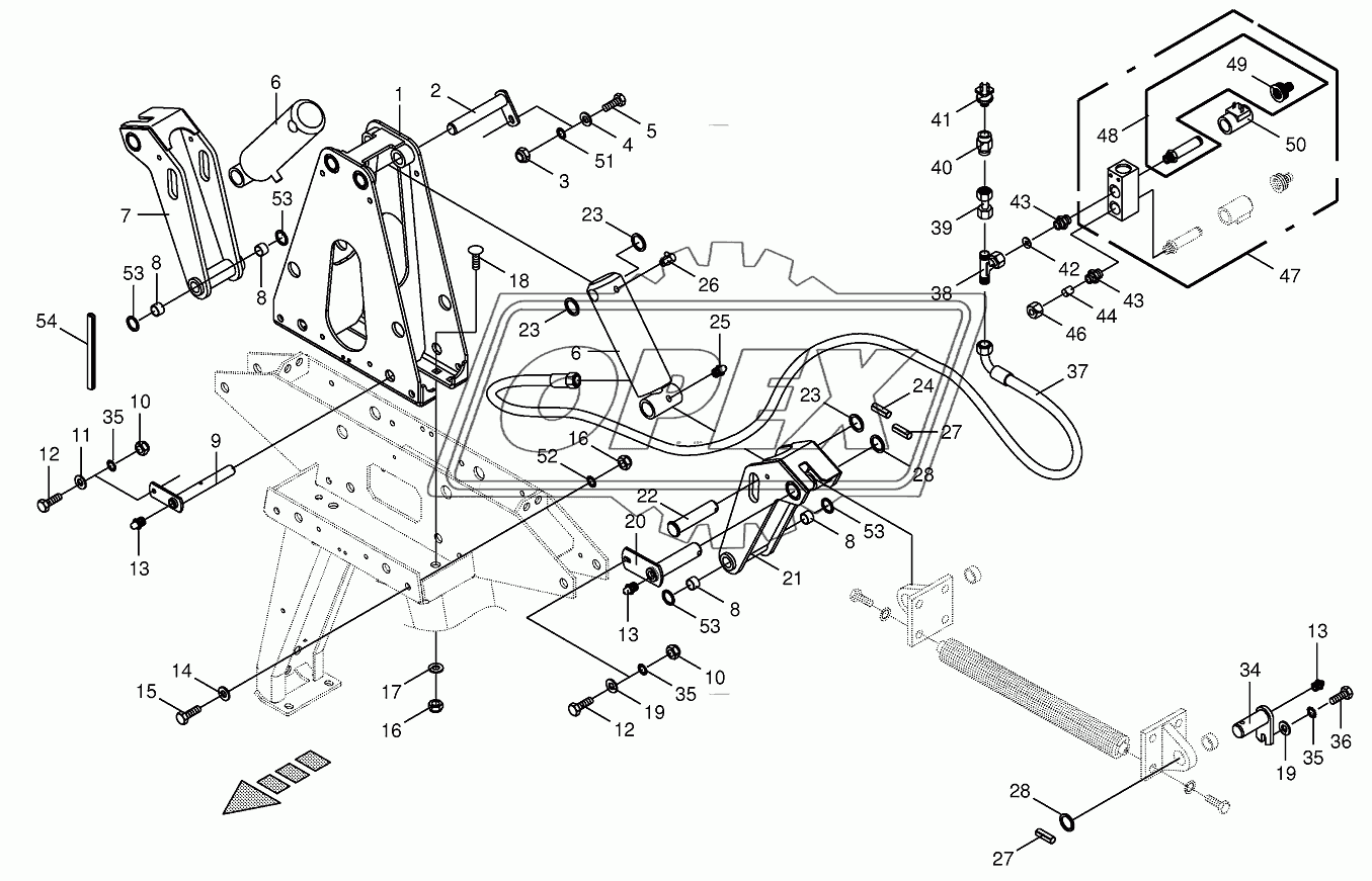 Separated spring compensation