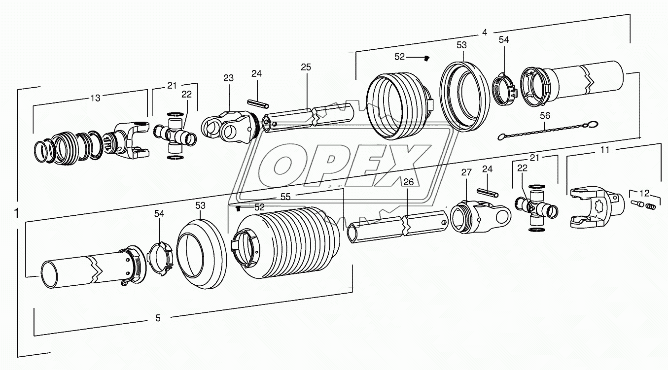 Main Pto shaft 837000 - 851000