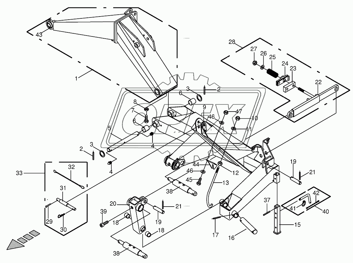 Headstock/control lever