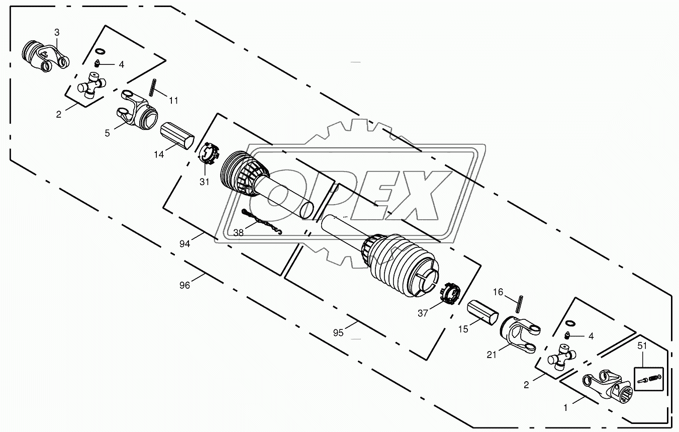 P.T.O shafts - Krone T 60