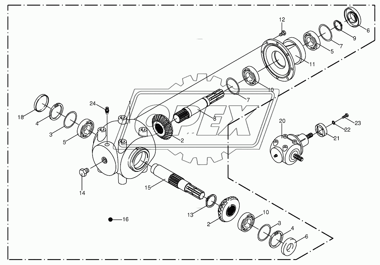 Gearbox - cw rotating Black